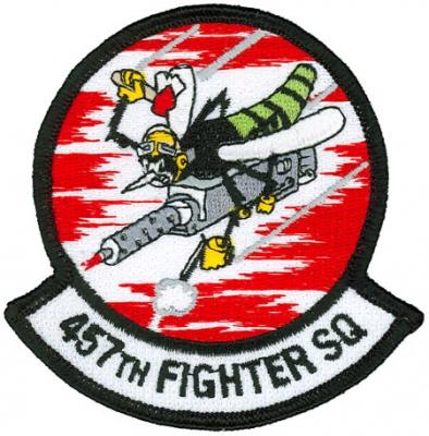 ORIGINAL VEL PATCH USAF 457TH FIGHTER SQUADRON TX Carswell ARS 