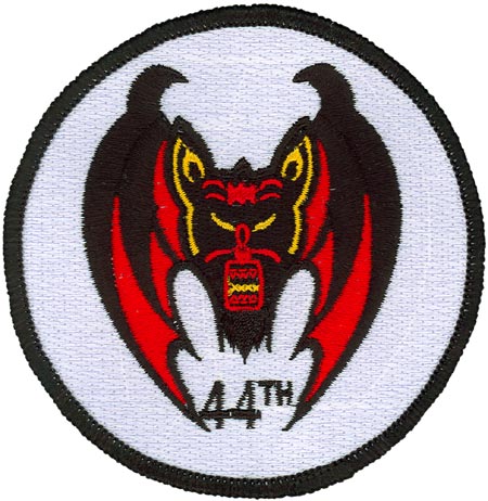 Vintage Style Squadron Art Fridge Magnet  1"   44th  Fighter Vampire Squadron 