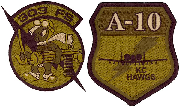 patch 303rd  FIGHTER SQUADRON A-10 "KC HAWGS" OCP 