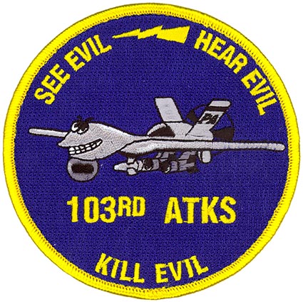 103 ATKS PA ANG MQ-9 REAPER UAV USAF 103rd ATTACK SQ ORIGINAL 4" PATCH 