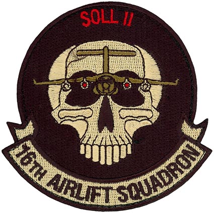 USAF 16th AIRLIFT SQUADRON ORIGINAL AIR FORCE DESERT PATCH SOL II SPECIAL OPS 