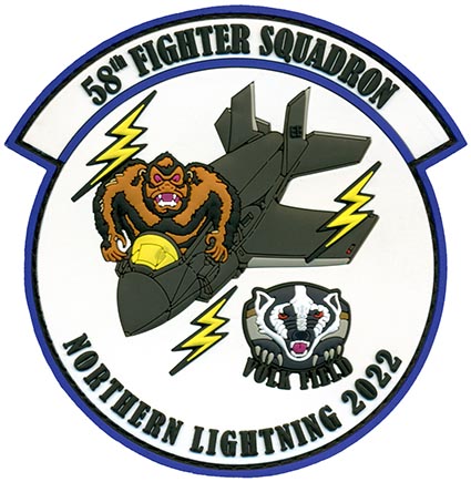 58th FIGHTER SQUADRON – NORTHERN LIGHTNING 2022 | Flightline Insignia