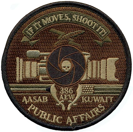 386th AIR EXPEDITIONARY WING PUBLIC AFFAIRS OCP Flightline Insignia